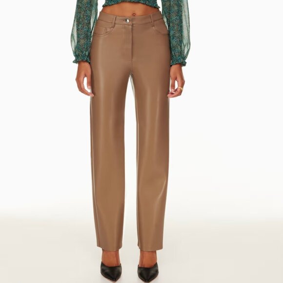 Aritzia Pants - Aritzia Melina Straight Leg Faux Leather Pant
